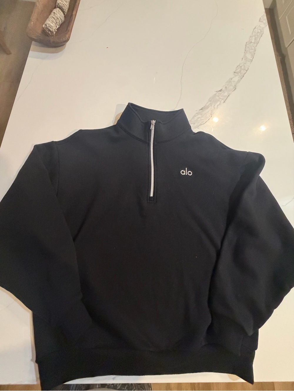 ALO Yoga Men's Accolade Black Half-Zip Sweatshirt
